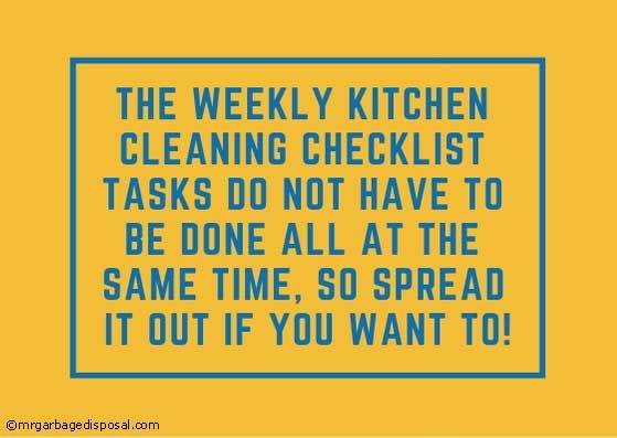 tips to remember when cleaning your kitchen on a weekly basis